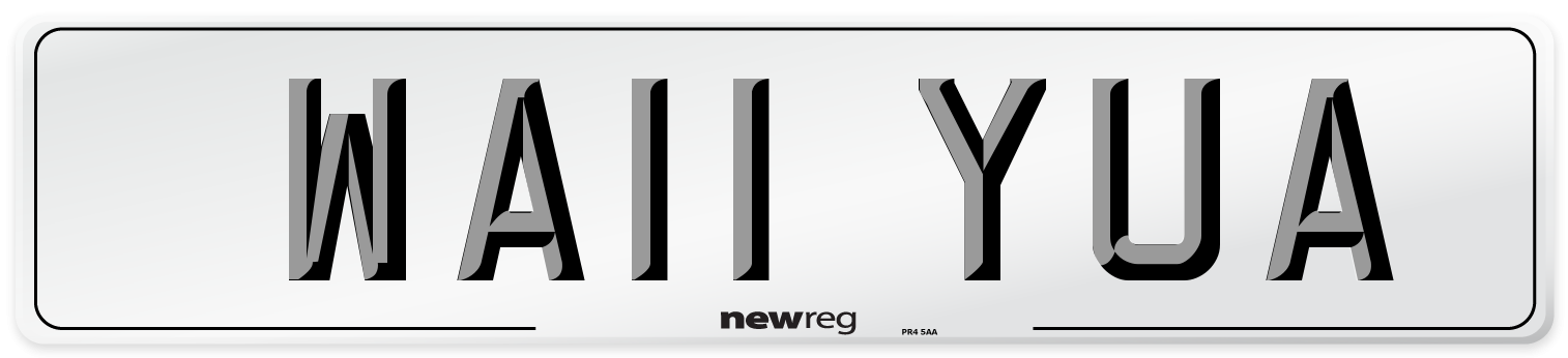 WA11 YUA Number Plate from New Reg
